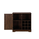 ZUN Farmhouse Coffee Bar Cabinet Bar Cabinet with Wine Rack Barn Door Buffet Sideboard Cabinet with W2275P149108
