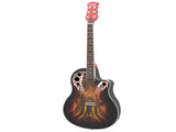 41 inch Full-Size Cutaway Acoustic-Electric Guitar Grape Voice Hole Spruce Top 34665145