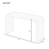 U_STYLE Minimalist Acacia Vneer Entryway Table with Two Legs,Stylish and Elegant Design,Suitable for N711P213374K