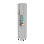 ZUN Sheffield 2-Door Pantry Cabinet, with Two 2-Cabinet Spaces and Two Open Shelves B128P148807