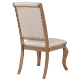 Cream and Barley Brown Tufted Back Dining Chair B062P153696