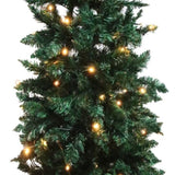 6.5ft Flocking Tied Light Christmas Tree 20650791