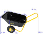 ZUN Two-wheeled barrow, garden cart, 10-inch pneumatic wheels 93682304