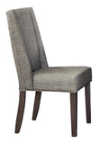 Contemporary Design Dark Brown Finish Dining Chairs Set of 2pc Fabric Upholstered Dining Room B01170955