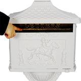 Cast Aluminum Mail Box,Postal Box , Mailbox Color White W46563687