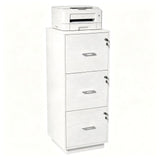 () 3-Drawer P2 Particleboard Melamine Wood Filing Cabinet with Embossed Design 55943648