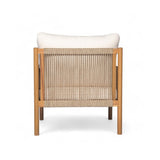 Modern Outdoor Woven Lounge Chair with Solid Wood Frame and Comfortable Polyester Cushions, Perfect N767P255038T