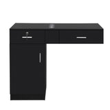 15 PCT E0 Particleboard Pitted Surface 2 Drawers 1 Lock 1 Door 3 Hair Dryer Salon Cabinet BlackSame 93533597
