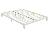 Basic bed frame Painted pine wood Washed white Full 189*136*30.5cm Wooden bed Single bed 00907000