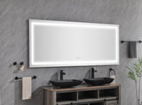 72 x 32 Inch LED Bathroom Mirror, Wall Mounted Vanity Mirror, Anti-Fog, Memory, 3 Colors, Stepless W2287P357207