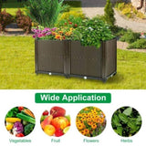 Raised Garden Bed Planter for Outdoor Plants Plastic Planters Box Elevated Garden Boxes Plant Pots 09165596