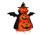 5ft Orange 3-Tier Retractable Fabric Pumpkin Halloween Light Decor with Cape & Wings, 130 Warm White 20091368
