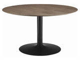 Brown and Black Round Dining Table B062P153874