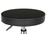 Semi PU Leather Nylon Wheel 300lbs Round Stool Plating Five-Star Feet Technician Stool Black 78090679
