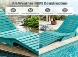 HDPE In-Pool Lounge Chair with Rear Rolling Wheels, 450 LBS Capacity S-Curve Ergonomic Pool Chaise 69113476