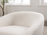 Luzern Modern Upholstered Accent Chair, 360&deg Swivel, OFF-White T2574P184964