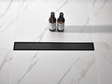 28 Inch Linear Shower Drain with 2-in-1 Flat & Tile Insert Removable Cover, 304 Stainless Steel with 24721985