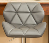 Glasgow Contemporary Tufted Adjustable Height Hidraulic Bar Stools, Set of 2, Grey T2574P164866