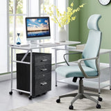 Black Wood Grain Density Board Three Drawers Wooden Filing Cabinet 04676265