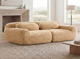 2-seater Modular Sectional Sofa Couches,Soft Fluffy Plush Fabric Bottom Anti-Slip Design,32D High W714P380200