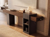 71" Console Table, Narrow Entryway Table with Storage, Walnut B2764P619082