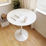 ZUN 31.5" White Round Dining Table, Tulip Table Kitchen Dining Table 2-4 People with MDF Table Top & W2189131694