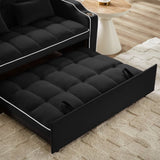 1 versatile foldable sofa bed in 3 lengths, modern sofa sofa sofa velvet pull-out bed, adjustable W2151127337