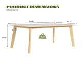 Retro Dining Table, Kitchen Room Table for 6, Minimalist Rectangular Dinette Table for Dining Room N752P294999D