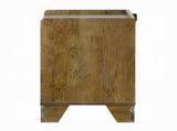 Transitional Brown Finish Nightstand With LED Light USB Ports Wooden Bedroom Furniture 1pc Bedside B2741P411507