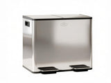 2 x 5 Gallon Stainless Steel Trash Can, Soft-Close Lid with Stay-Open Mode, Foot Pedal & Inner 99091147