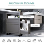 ZUN Bathroom Side Storage Cabinet - Gray （Prohibited by WalMart） 61834910