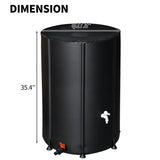 ZUN 100 Gallon Folding Rain Barrel Water Collector Black 34468059