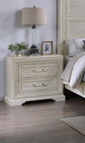 Beautiful Transitional Style 1pc 2-Drawer Nightstand White Cream Finish Wooden Home Bedroom B011P221372