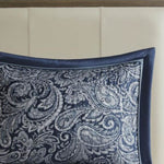 ZUN 5 Piece Jacquard Bedspread Set with Throw Pillows Navy Queen B03597644