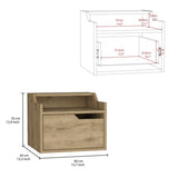 Busan Modern Floating Nightstand , End Table, Side Table Single-Drawer Design with Sleek Two-Tiered B070137838