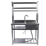 39.4in Stainless Steel Utility Right Sink, Single Bowl Sink for Kitchen, Garage, Right Sink Left 66647877