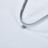 Dining Table with chrome metal leg and tempered glass,Modern Space Saving Kitchen Table for Living W234P329696