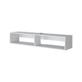 Central Floating media rack in melamine with two shelves,white B128P227636