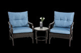 3 Pieces Patio Set Outdoor Wicker Furniture Sets Modern Rattan Chair Conversation Sets with Coffee W640P256776