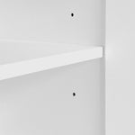 ZUN Large Spaces Shoe Cabinet High Glossy White Color with Led Light have moveable Shelves W2139P143415