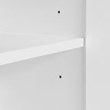 ZUN Large Spaces Shoe Cabinet High Glossy White Color with Led Light have moveable Shelves W2139P143415