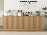 Buffet Cabinet with Storage, 62.60" Sideboard Cabinet with 4 Doors & Shelves, Wooden Kitchen Coffee W409P327404