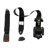 2pcs Seat Belt 3 Point Universal Retractable Safety Belt Black 49961010
