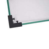 Fire Pit Table Wind Guard, 38.1 x 10.6 x 5.9 Inch Rectangular Glass Wind Guard, Clear Tempered Glass W944P160500