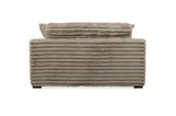 Man Wah Presley Corduroy Chaise Armchair, Latte B2707P311003
