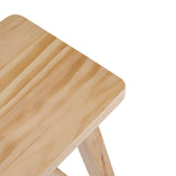 Set of 2 Saddle Seat Counter Stools, 24" Wood Bar Stools for Dining Room Kitchen Pub Chair, Wood 95221143