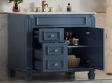 24" Bathroom Vanity with Ceramic Sink, Small Bathroom Sink Cabinet, Modern Cabinet with 2 Drawers N710P318990C