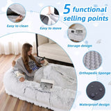 Human Dog Bed, Washable Faux Fur Dog Bed for People Doze Off, Napping Orthopedic Dog W3101P314614