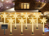 Christmas Star Solar Pathway, 8 Modes Waterproof Outdoor Decor, Romantic Holiday Ambiance 89731999