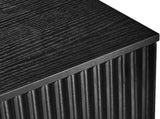 Handleless Grille-Finished 3-Drawer Bedside Table P2 Particleboard MDF & Melamine Veneer 57853983